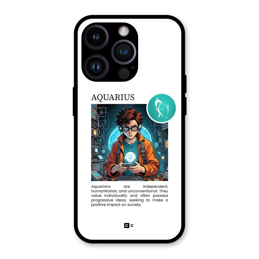 Admire Aquarius Glass Back Case for iPhone 14 Pro