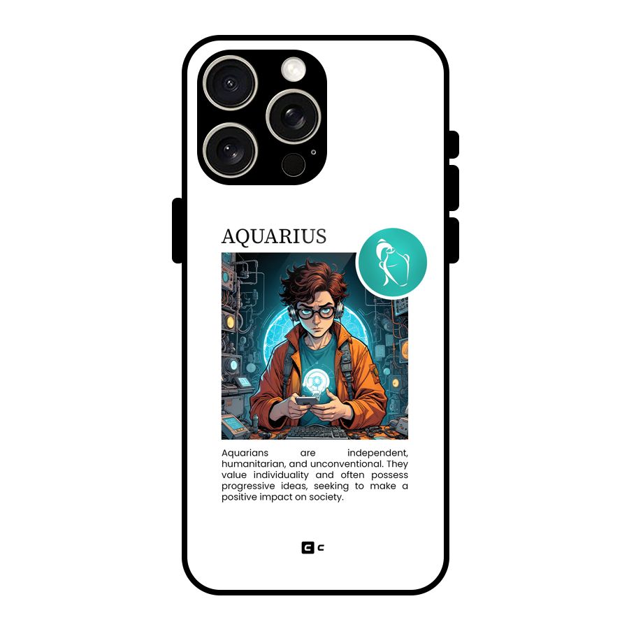 Admire Aquarius Glass Back Case for iPhone 15 Pro Max