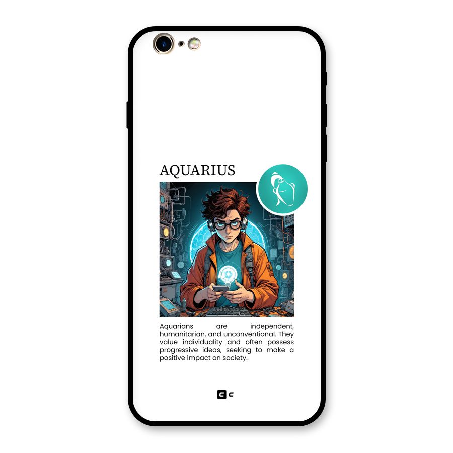 Admire Aquarius Glass Back Case for iPhone 6 Plus 6S Plus
