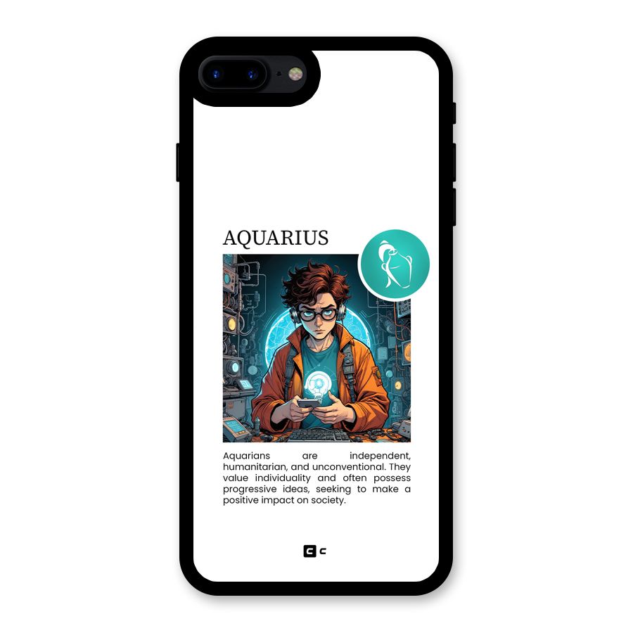Admire Aquarius Glass Back Case for iPhone 8 Plus