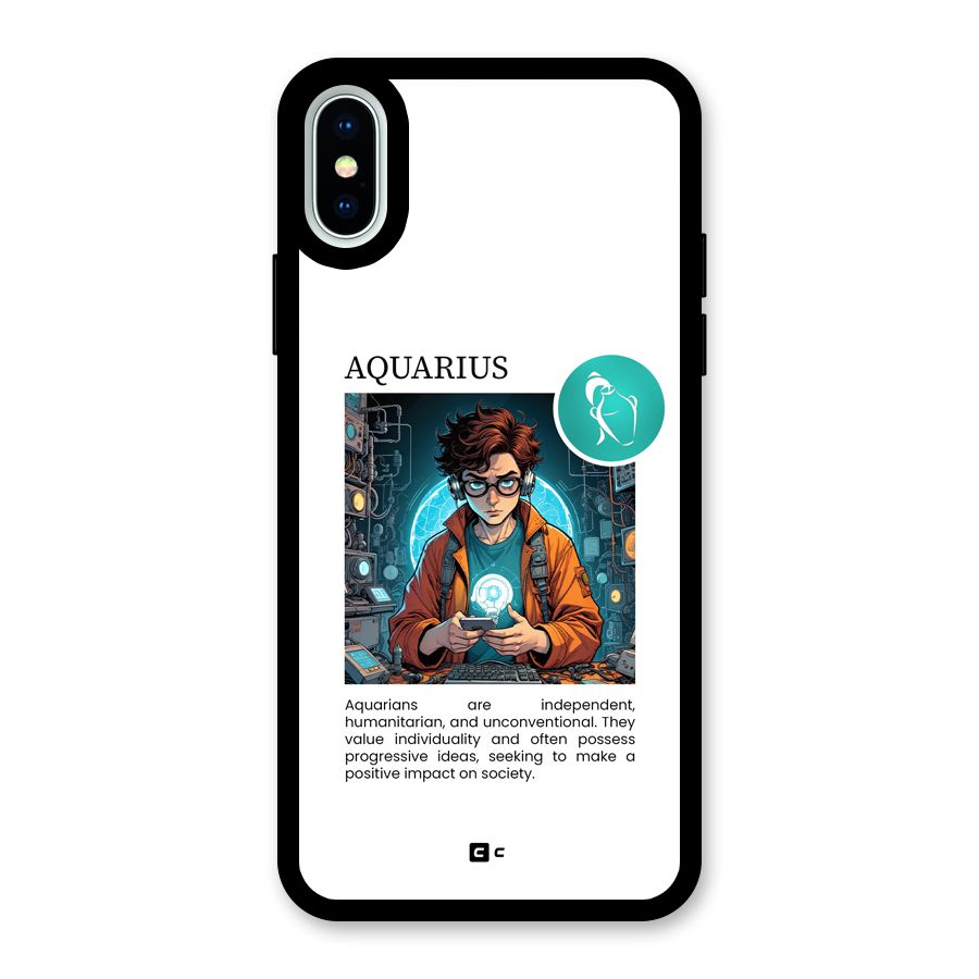 Admire Aquarius Glass Back Case for iPhone XS