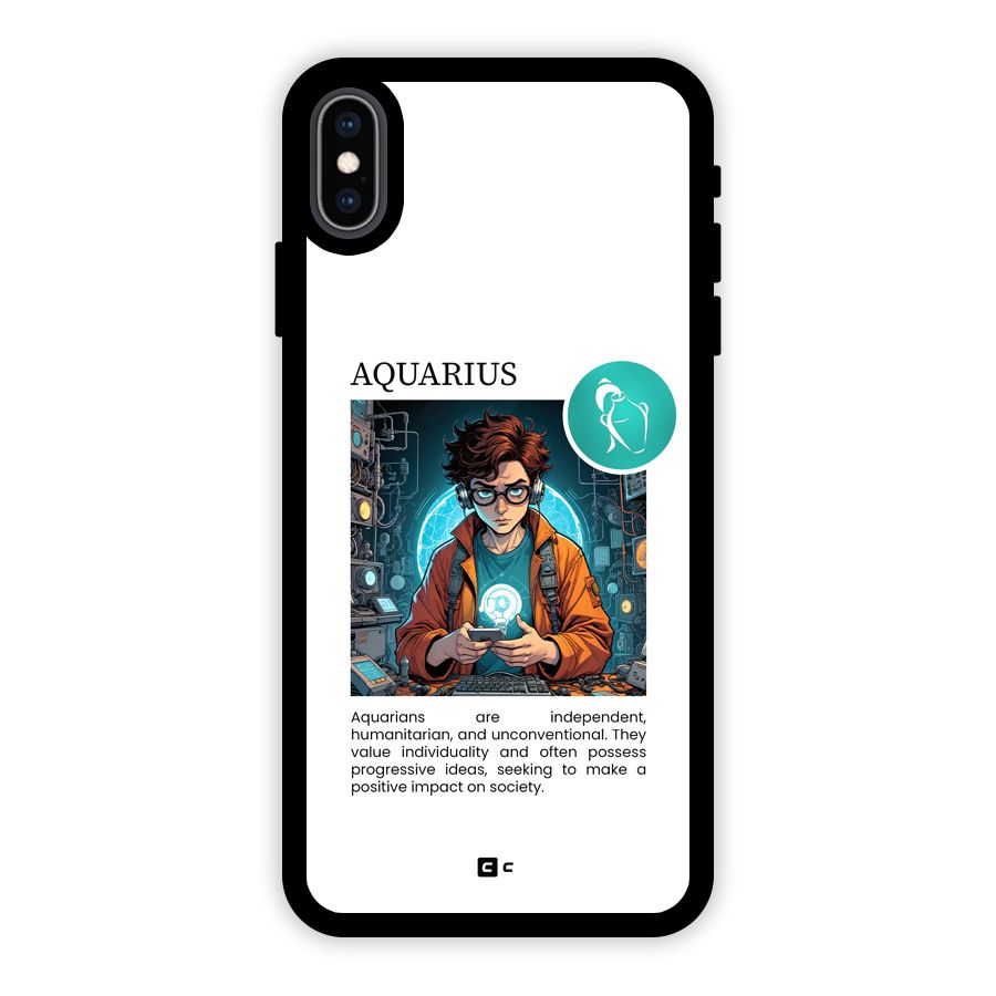 Admire Aquarius Glass Back Case for iPhone XS Max