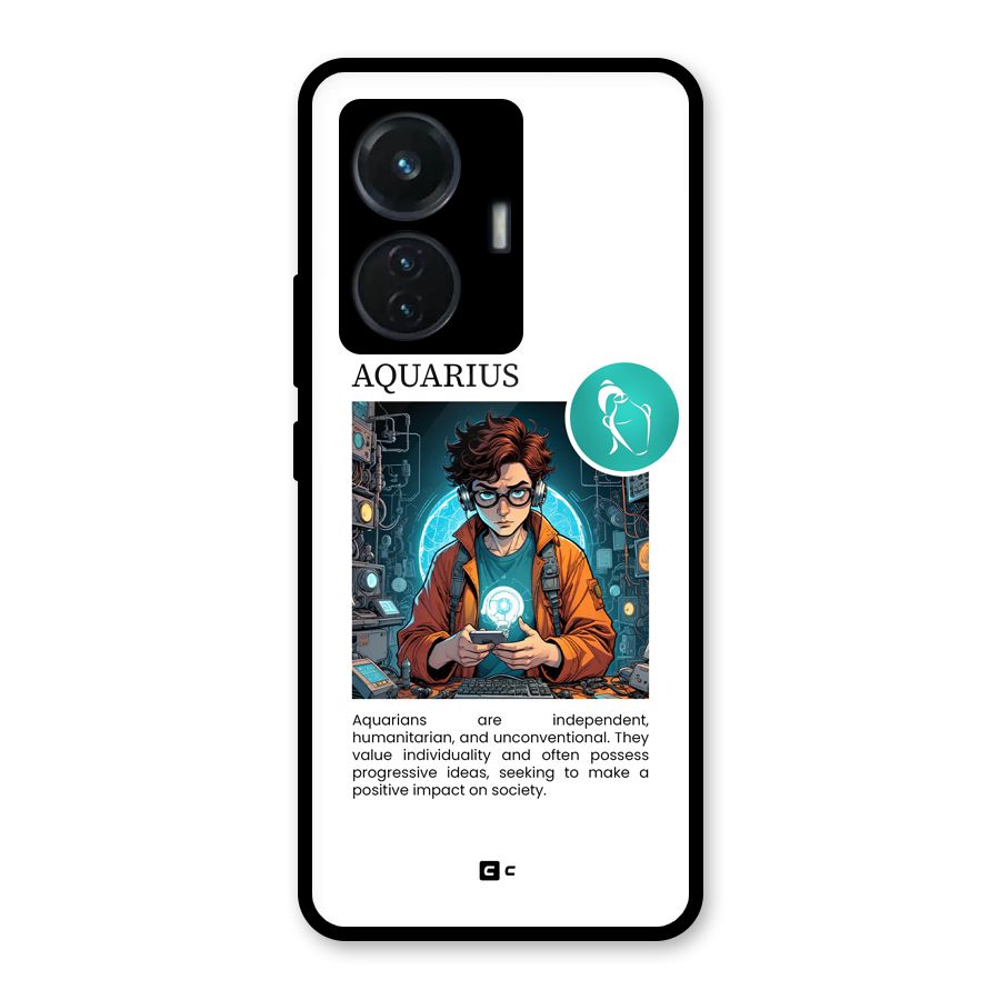 Admire Aquarius Glass Back Case for iQOO Z6 44W