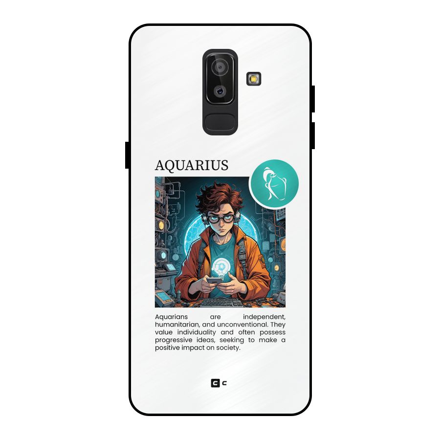 Admire Aquarius Metal Back Case for Galaxy J8