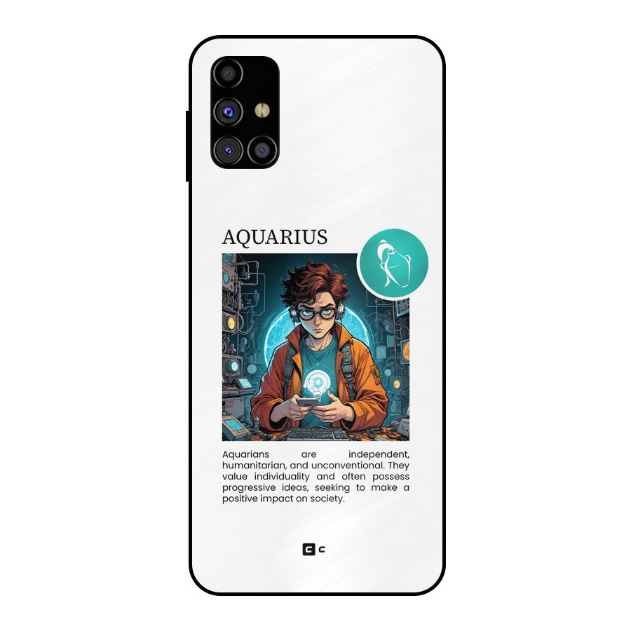 Admire Aquarius Metal Back Case for Galaxy M31s