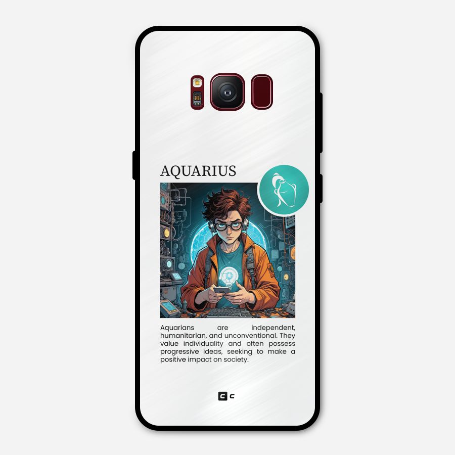 Admire Aquarius Metal Back Case for Galaxy S8