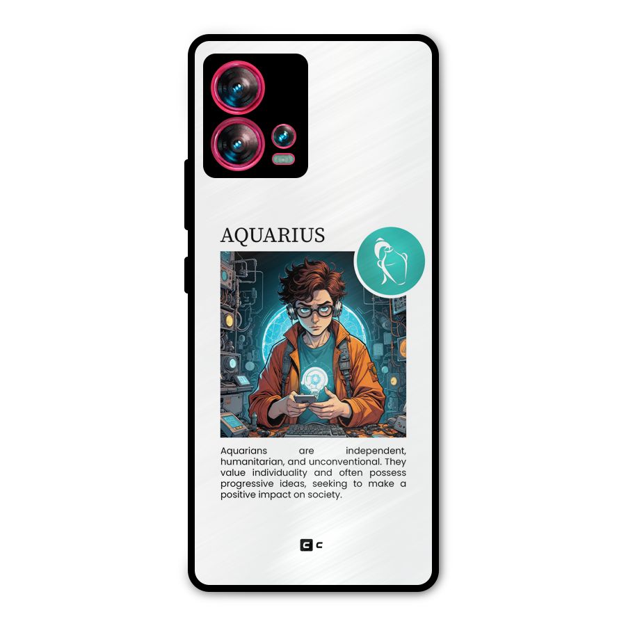 Admire Aquarius Metal Back Case for Motorola Edge 30 Fusion