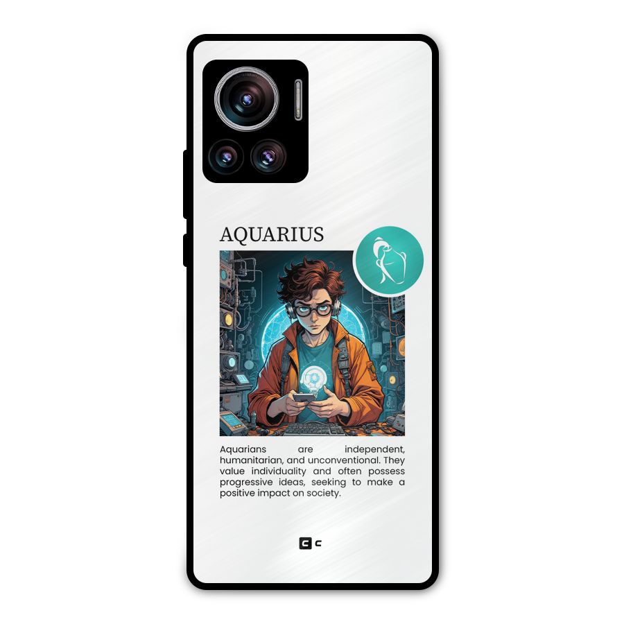 Admire Aquarius Metal Back Case for Motorola Edge 30 Ultra