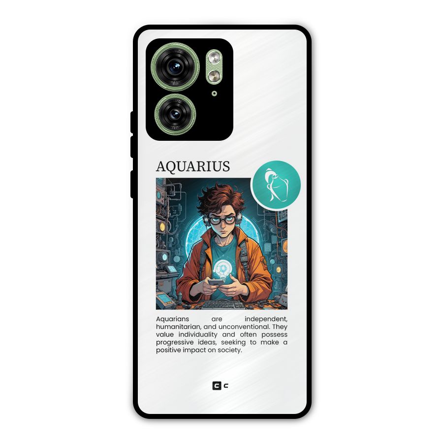 Admire Aquarius Metal Back Case for Motorola Edge 40 5G
