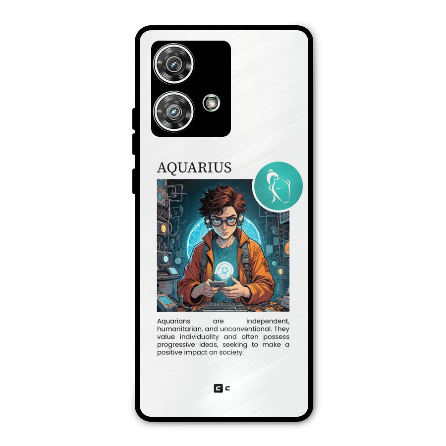 Admire Aquarius Metal Back Case for Motorola Edge 40 Neo