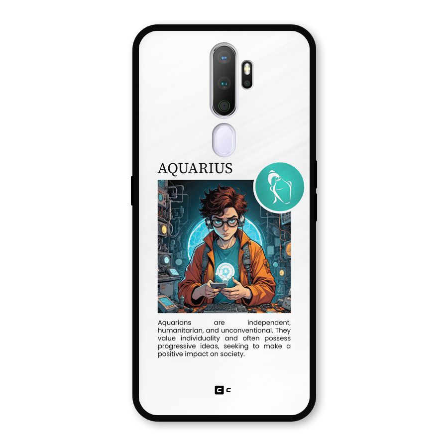 Admire Aquarius Metal Back Case for Oppo A9 (2020)