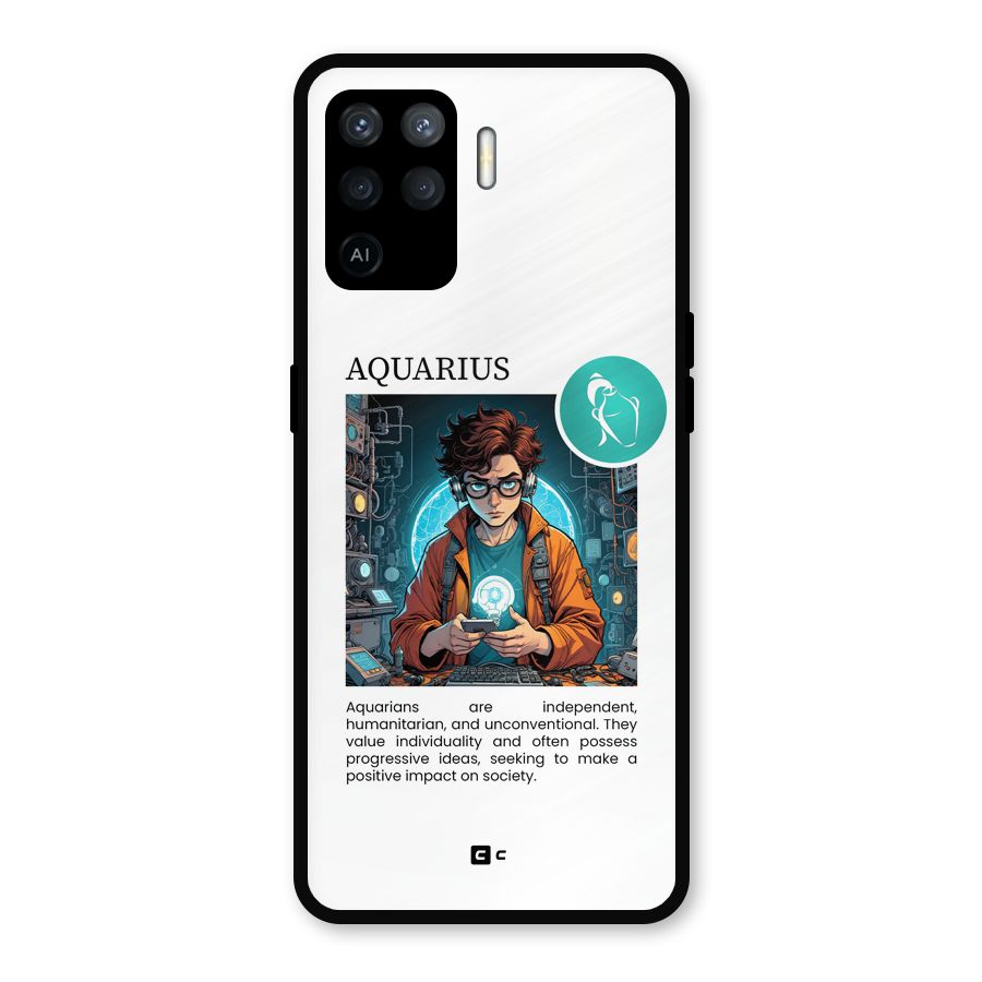 Admire Aquarius Metal Back Case for Oppo F19 Pro