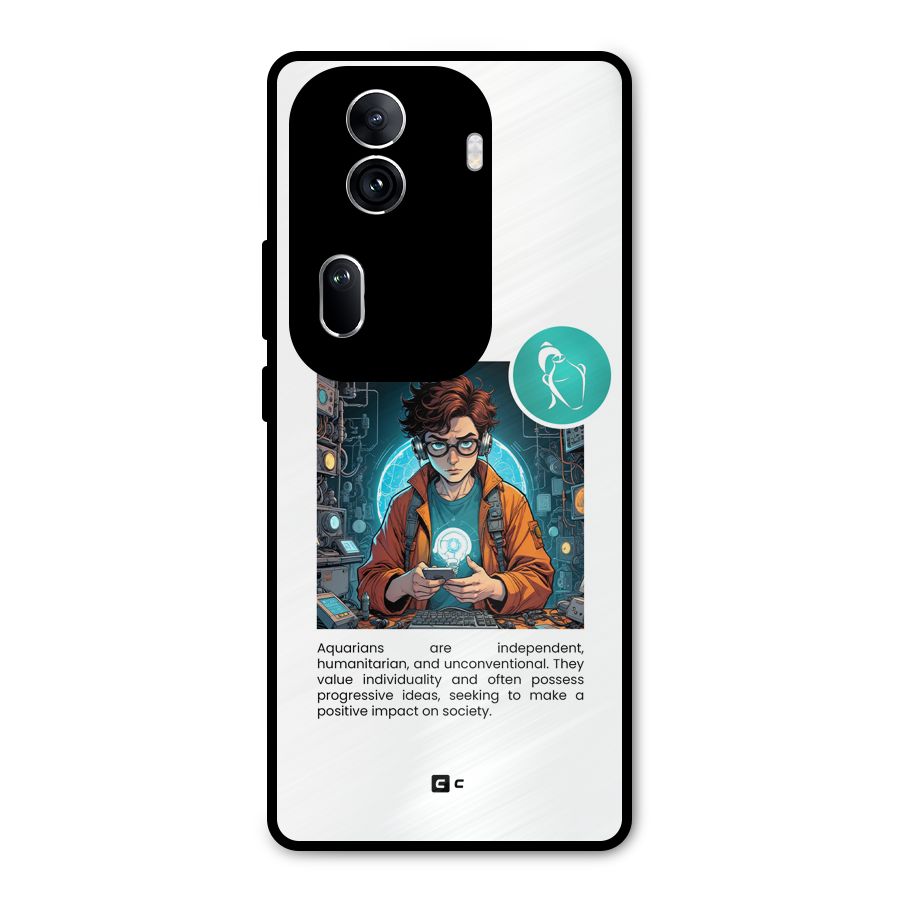 Admire Aquarius Metal Back Case for Oppo Reno11 Pro 5G