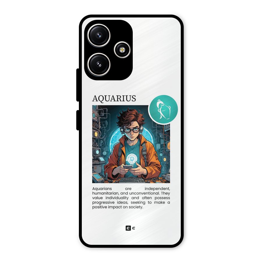 Admire Aquarius Metal Back Case for Poco M6 Pro