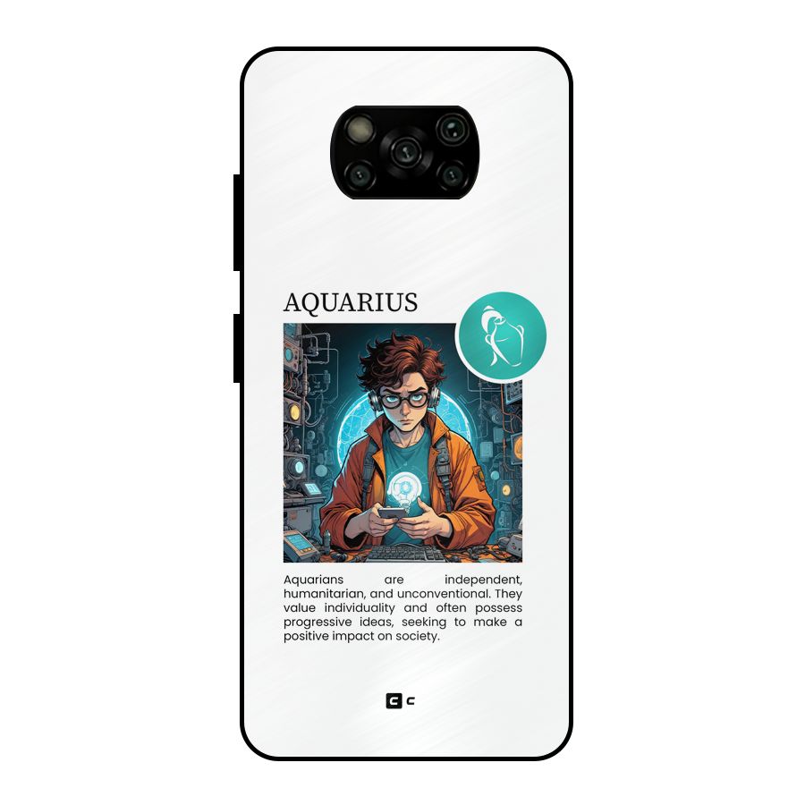 Admire Aquarius Metal Back Case for Poco X3