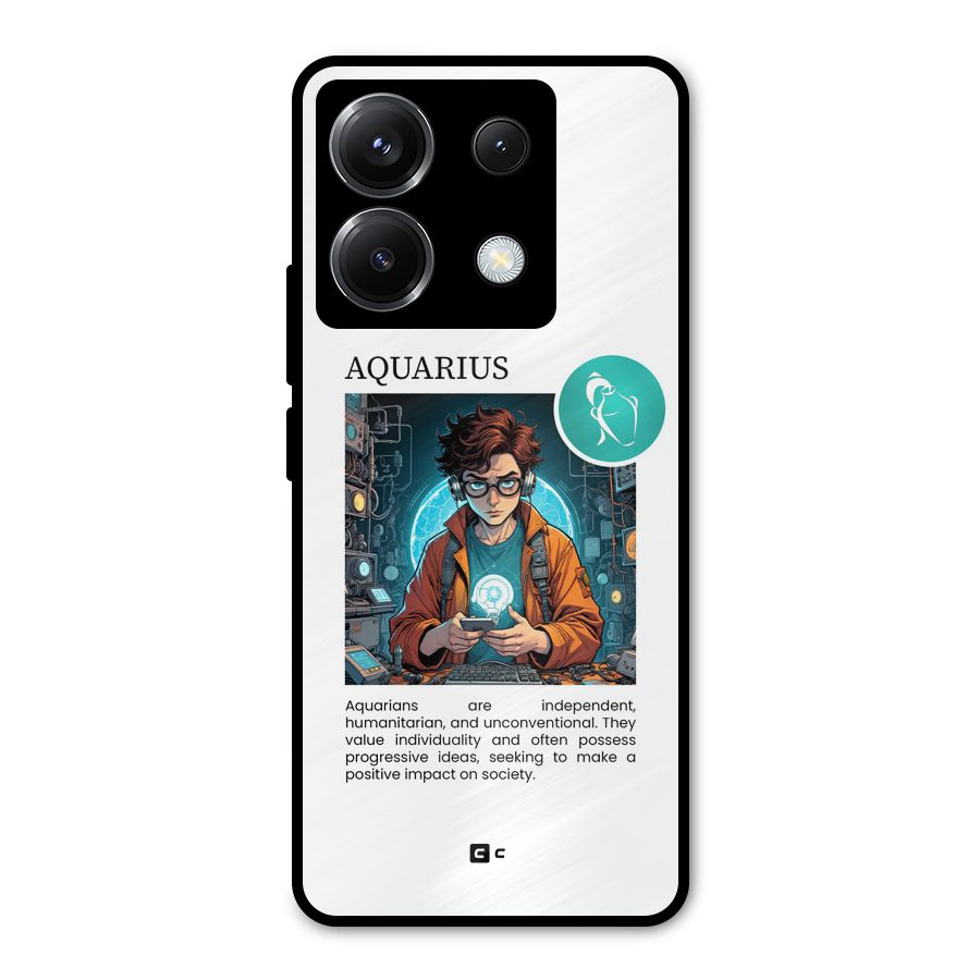 Admire Aquarius Metal Back Case for Poco X6