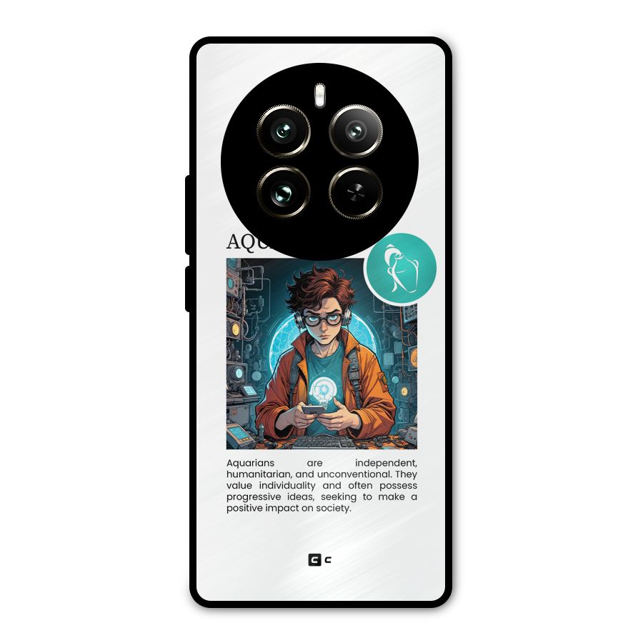 Admire Aquarius Metal Back Case for Realme 12 Pro