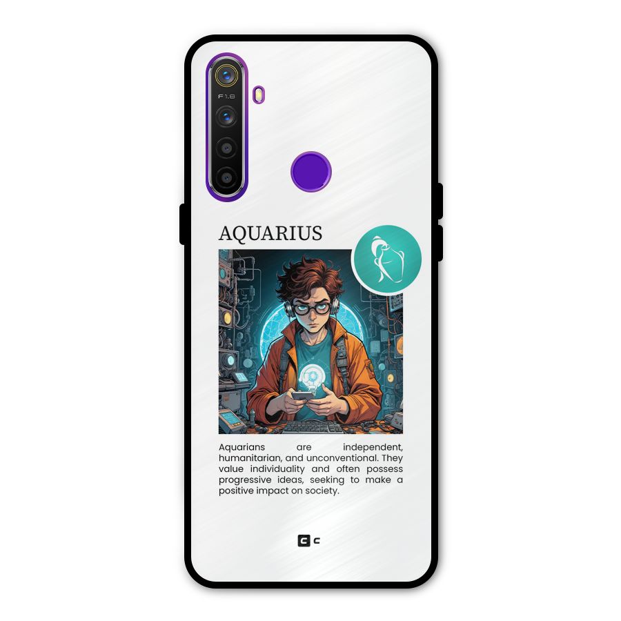 Admire Aquarius Metal Back Case for Realme 5
