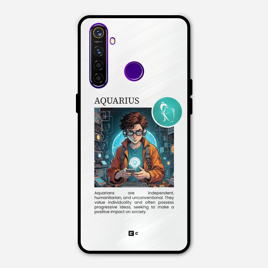 Admire Aquarius Metal Back Case for Realme 5 Pro