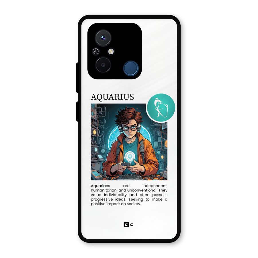 Admire Aquarius Metal Back Case for Redmi 12C