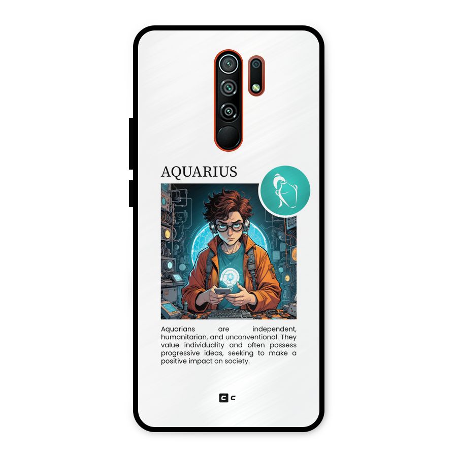 Admire Aquarius Metal Back Case for Redmi 9 Prime