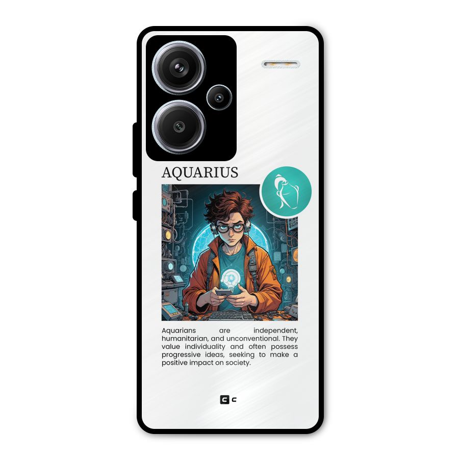 Admire Aquarius Metal Back Case for Redmi Note 13 Pro Plus