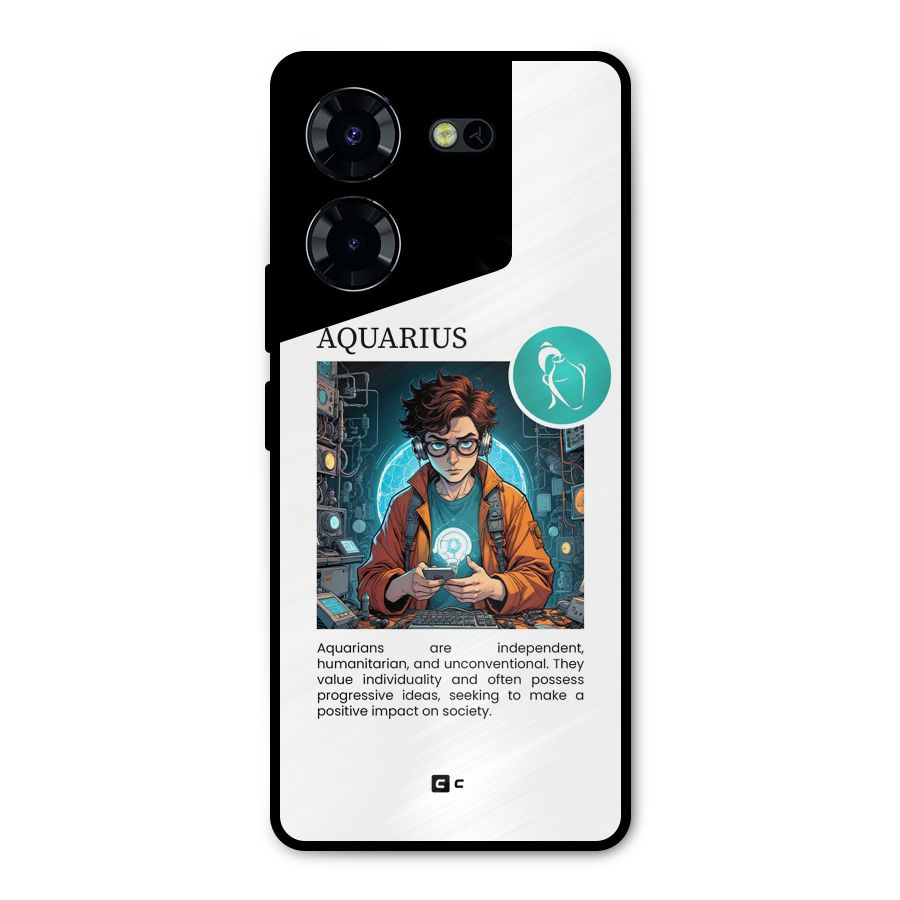 Admire Aquarius Metal Back Case for Tecno Pova 5 Pro 5G