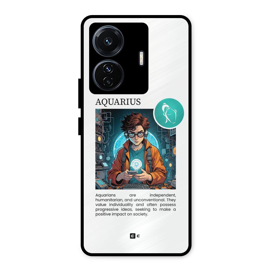 Admire Aquarius Metal Back Case for Vivo T1 Pro
