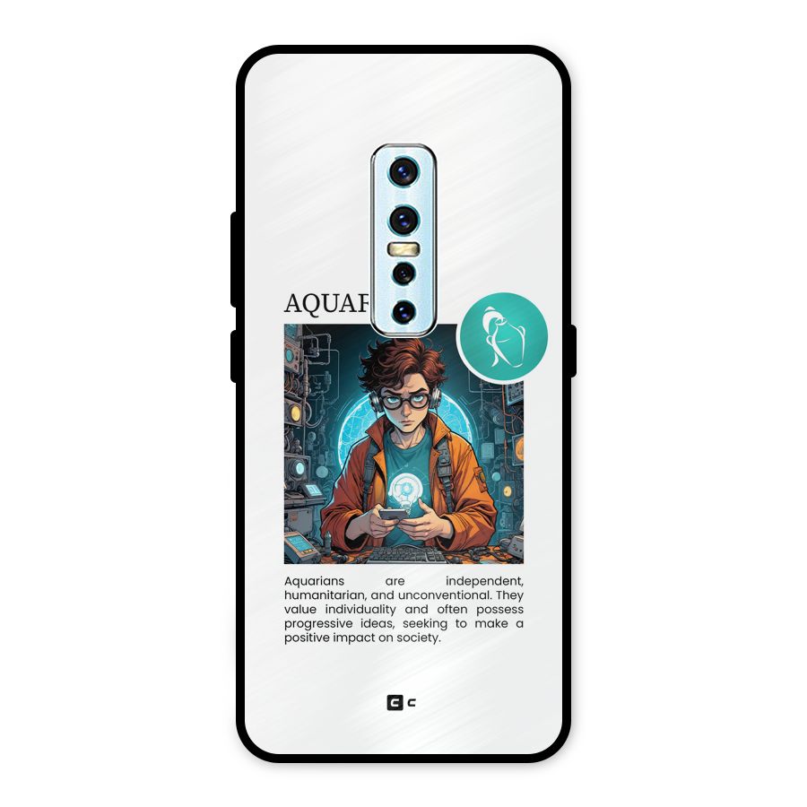 Admire Aquarius Metal Back Case for Vivo V17 Pro