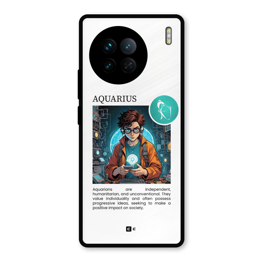 Admire Aquarius Metal Back Case for Vivo X90