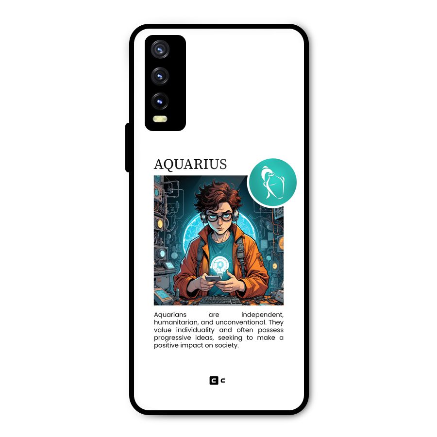 Admire Aquarius Metal Back Case for Vivo Y20