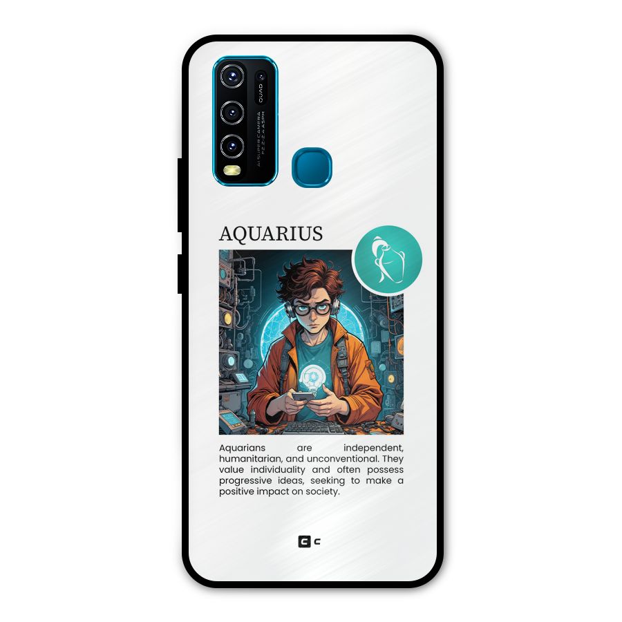Admire Aquarius Metal Back Case for Vivo Y30