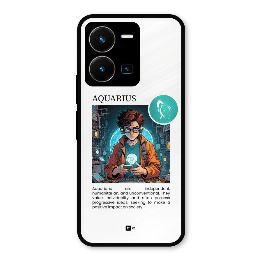 Admire Aquarius Metal Back Case for Vivo Y35