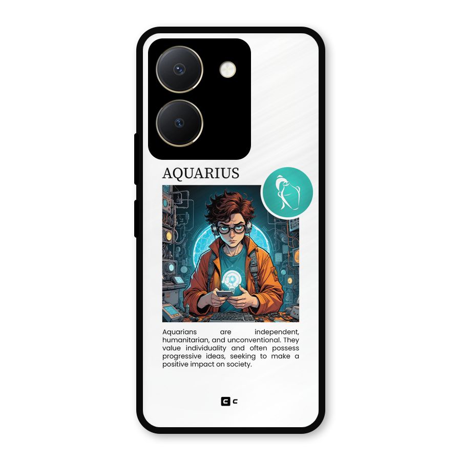 Admire Aquarius Metal Back Case for Vivo Y36