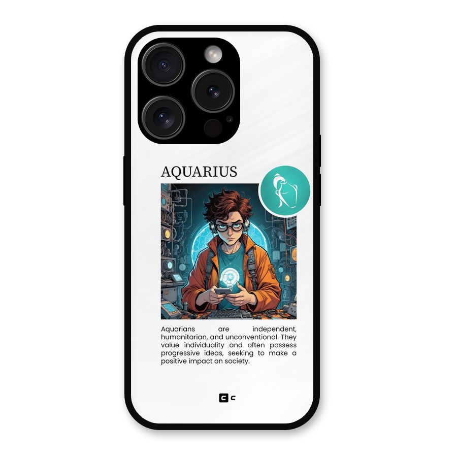 Admire Aquarius Metal Back Case for iPhone 15 Pro
