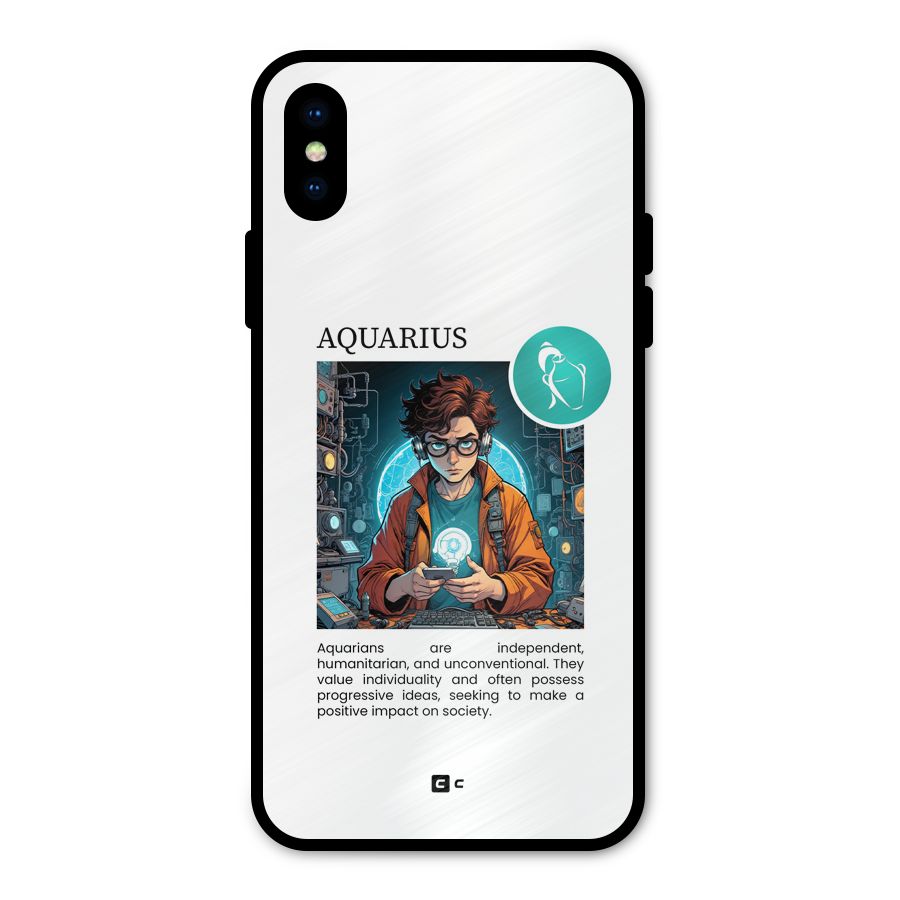 Admire Aquarius Metal Back Case for iPhone XS