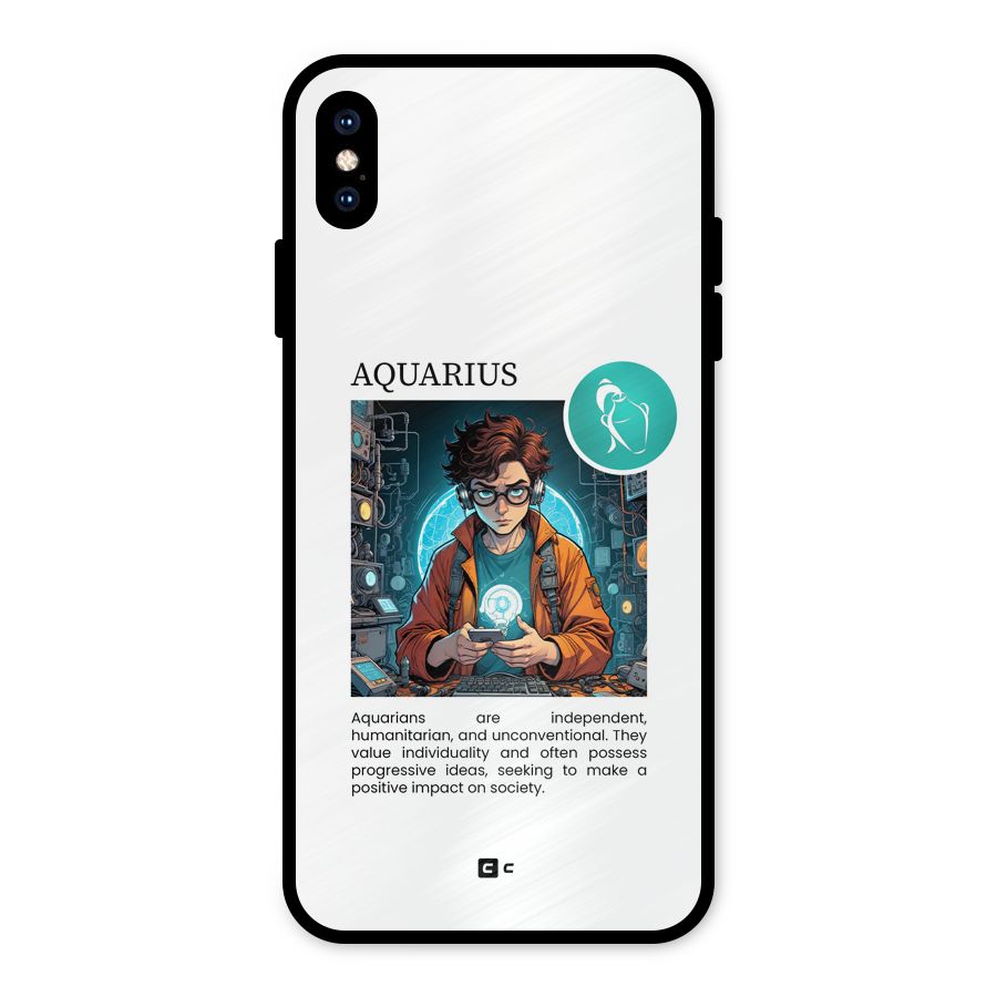 Admire Aquarius Metal Back Case for iPhone XS Max