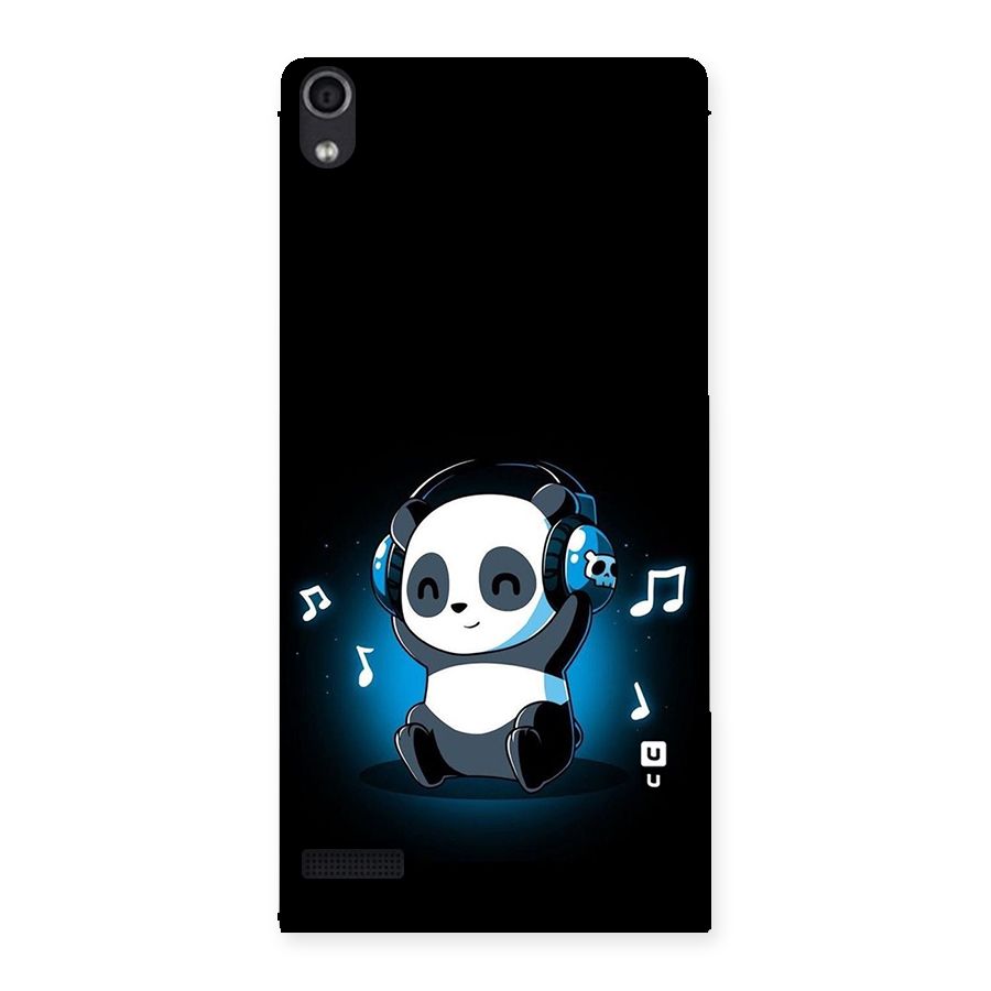 Adorable Panda Enjoying Music Back Case for Ascend P6