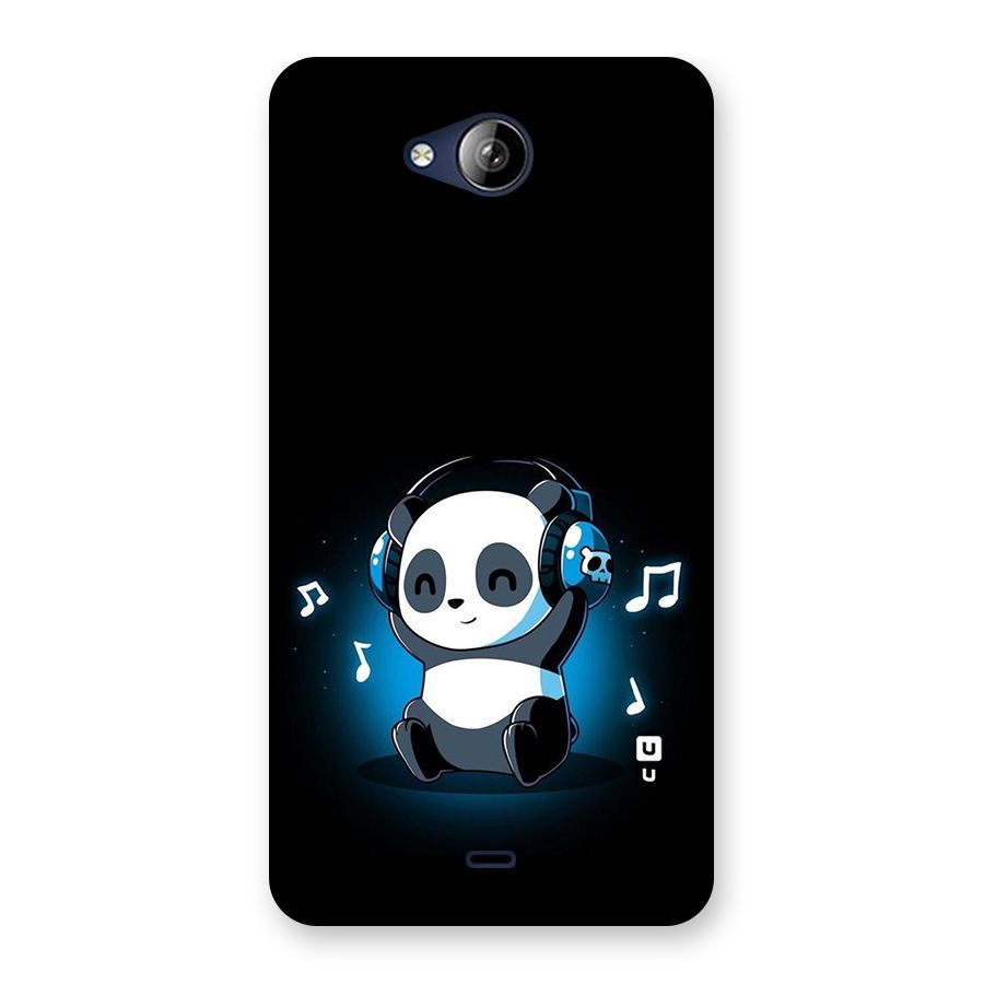 Adorable Panda Enjoying Music Back Case for Canvas Play Q355