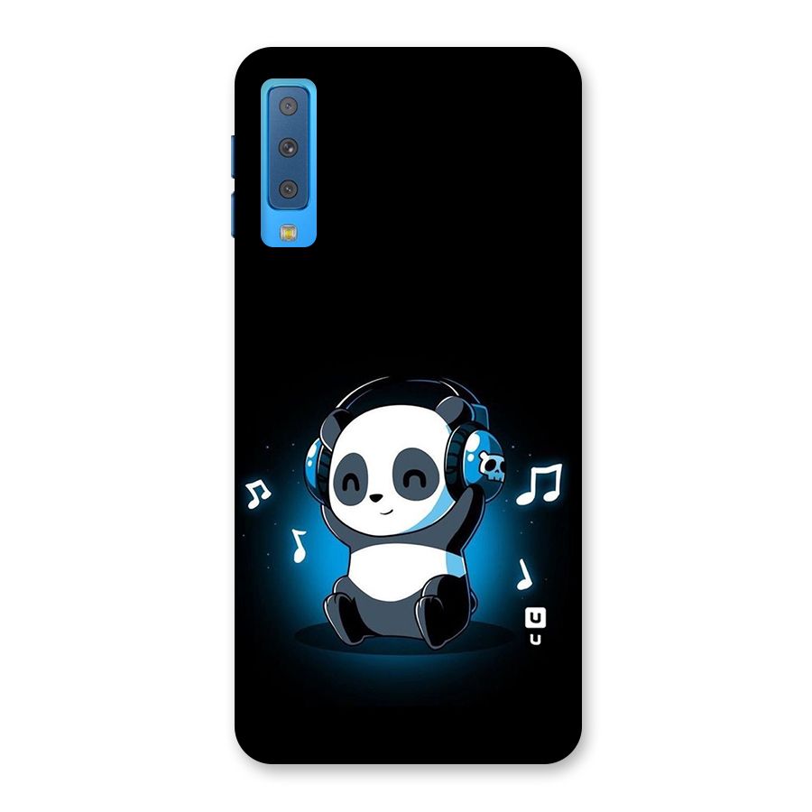 Adorable Panda Enjoying Music Back Case for Galaxy A7 (2018)