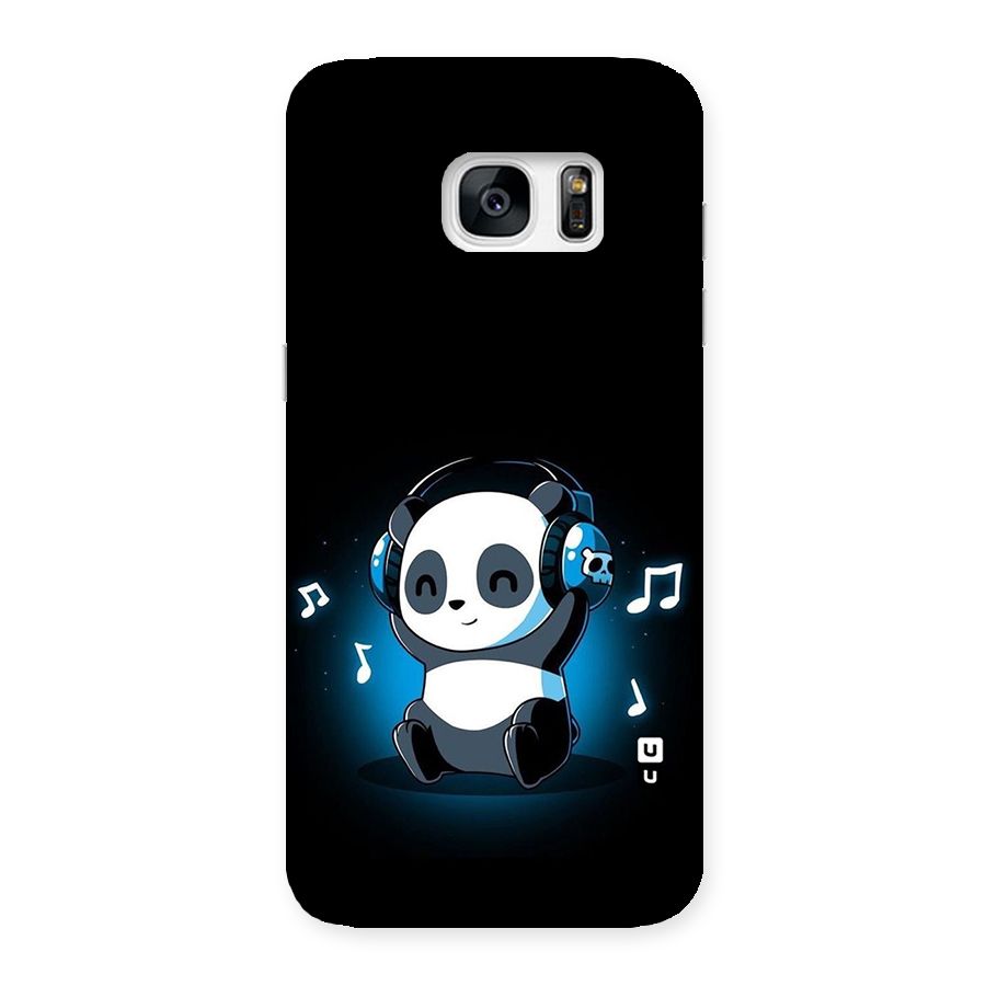 Adorable Panda Enjoying Music Back Case for Galaxy S7 Edge