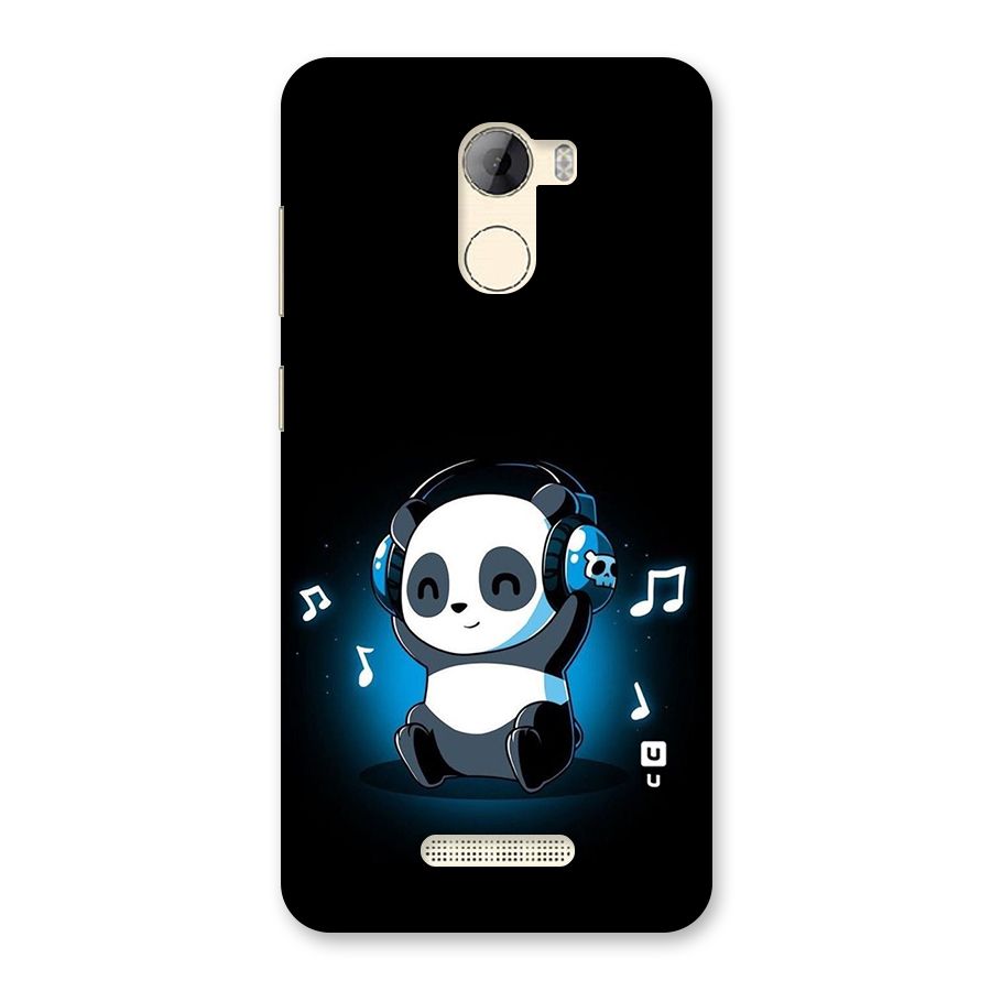 Adorable Panda Enjoying Music Back Case for Gionee A1 LIte