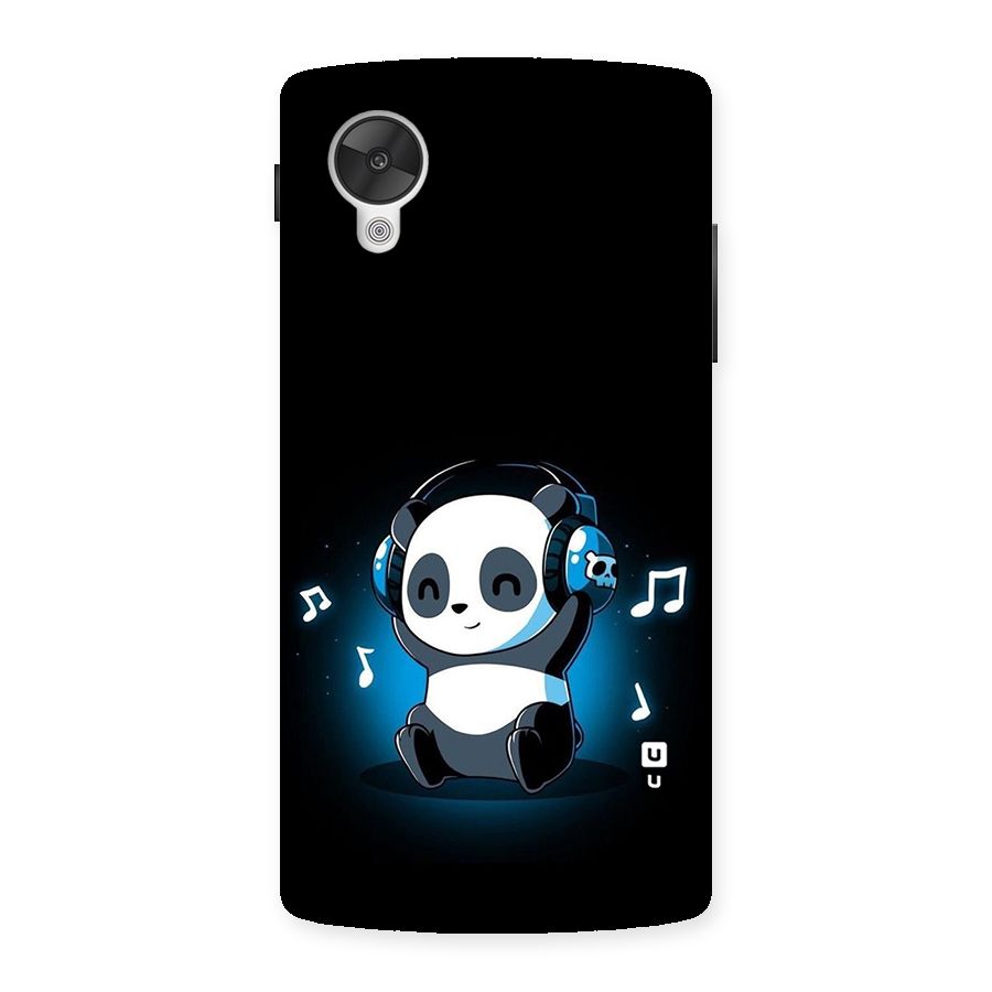 Adorable Panda Enjoying Music Back Case for Google Nexsus 5