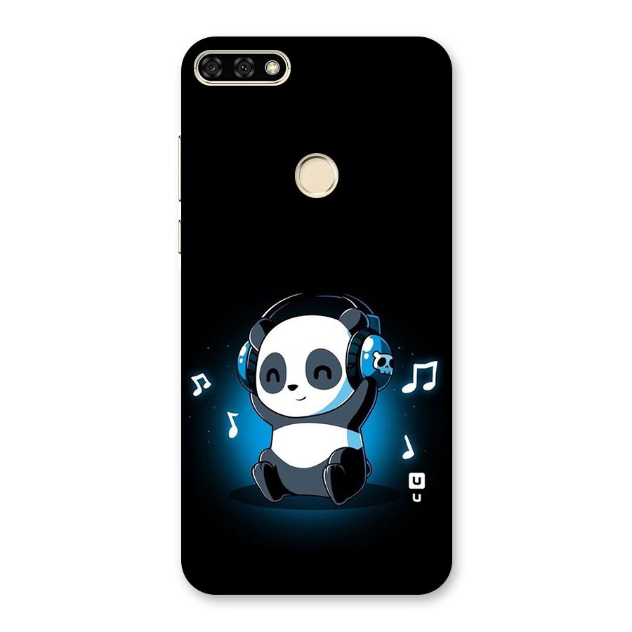 Adorable Panda Enjoying Music Back Case for Honor 7A