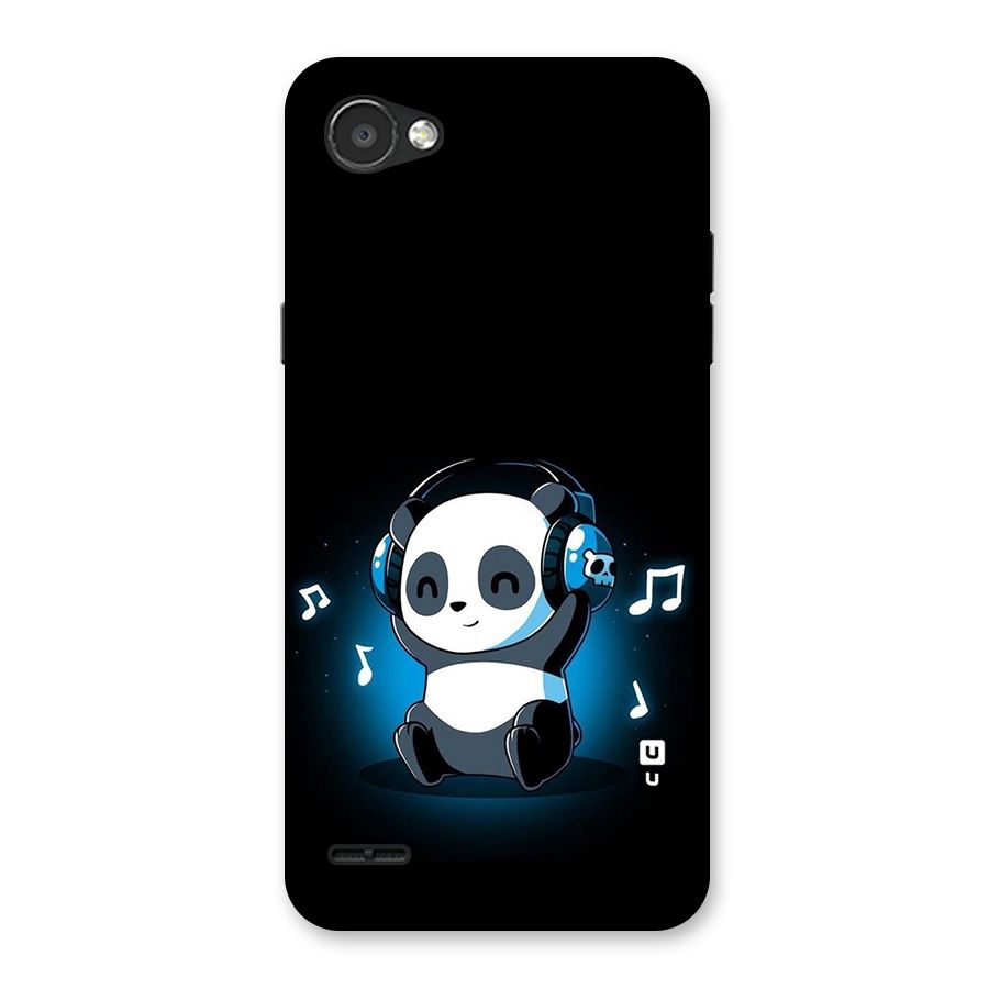 Adorable Panda Enjoying Music Back Case for LG Q6