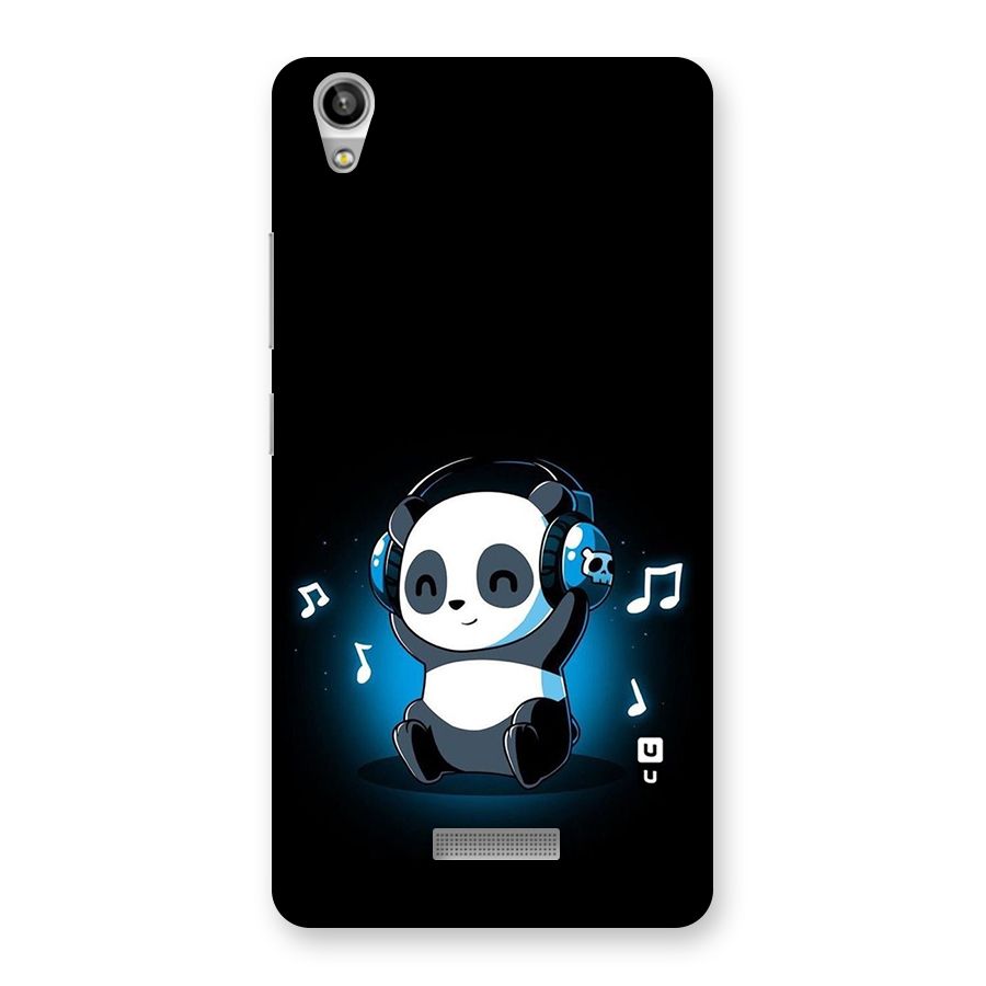 Adorable Panda Enjoying Music Back Case for Lava-Pixel-V1