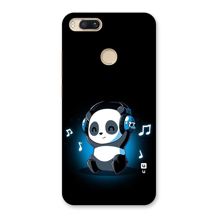 Adorable Panda Enjoying Music Back Case for Mi A1