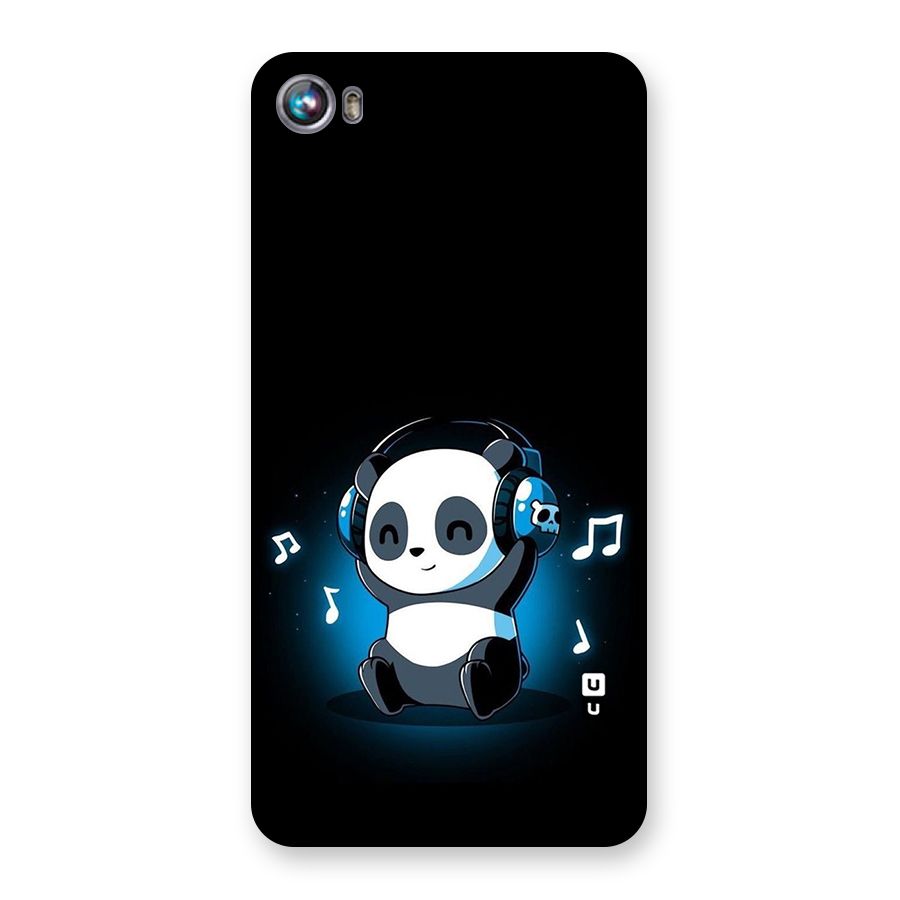Adorable Panda Enjoying Music Back Case for Micromax Canvas Fire 4 A107