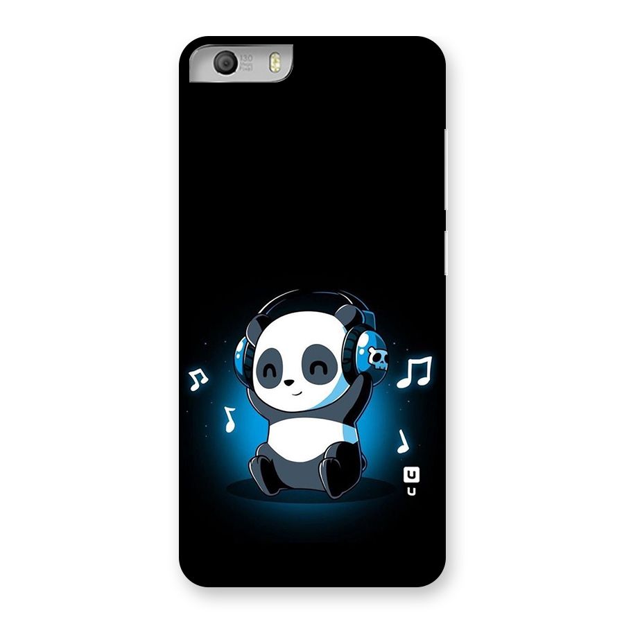 Adorable Panda Enjoying Music Back Case for Micromax Canvas Knight 2