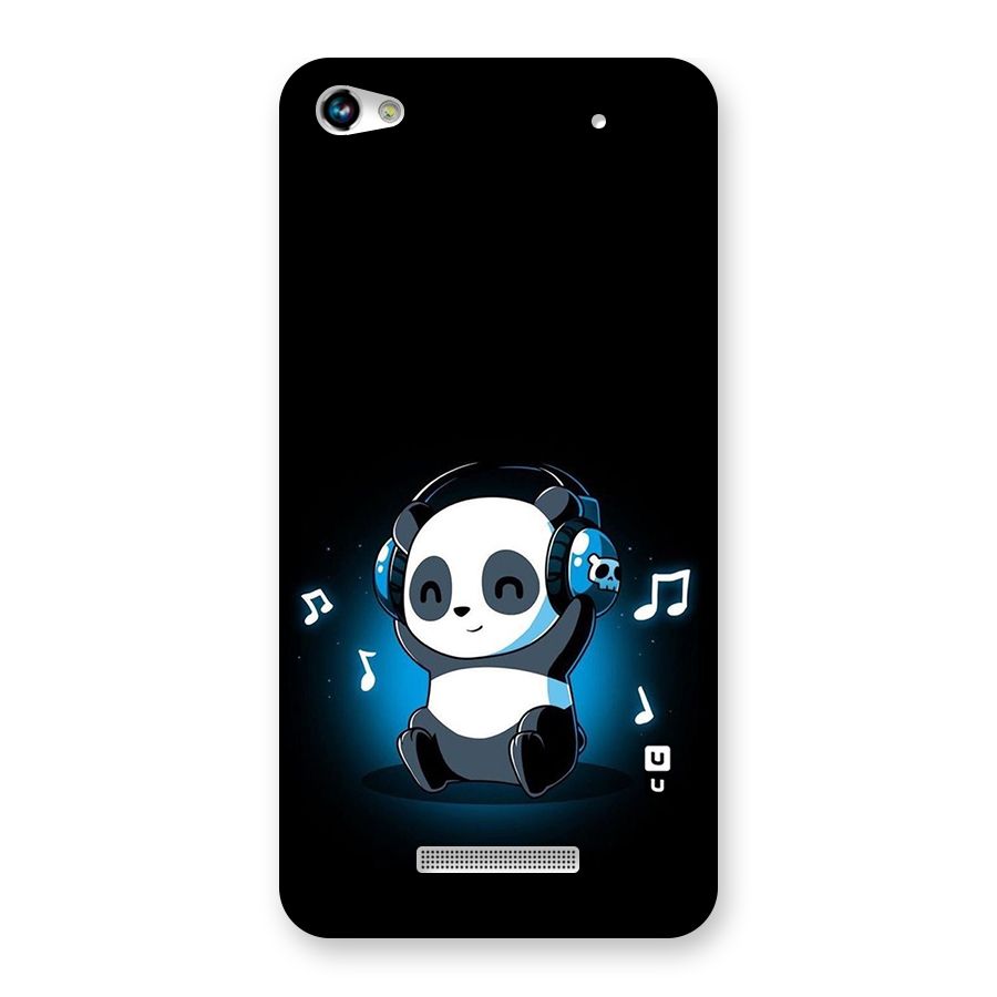 Adorable Panda Enjoying Music Back Case for Micromax Hue 2